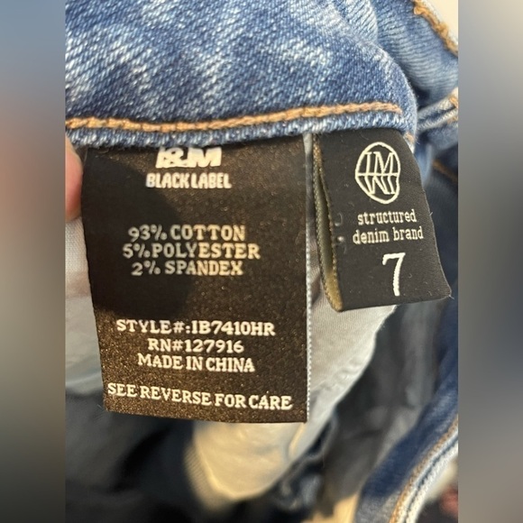 I & M Black Label High-Rise Distressed Skinny Jeans Juniors 7 - Picture 12 of 13